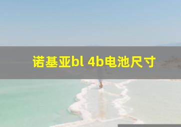 诺基亚bl 4b电池尺寸